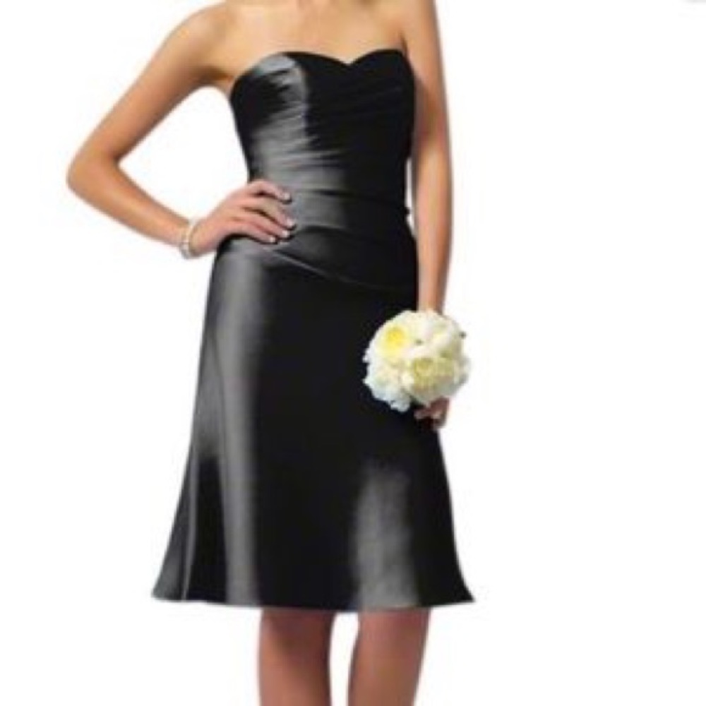 Corset back black dress